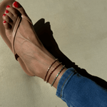 Anklets 14K & 18K Gold Ruby Baguette Tennis Anklet, East West