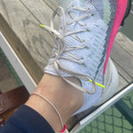 Anklets 7" Small 14K Gold Diamond Tennis Anklet Invisible Setting