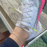 Anklets 7" Small 14K Gold Diamond Tennis Anklet Invisible Setting