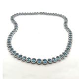 Bracelet 18K Gold Aquamarine and Diamond Necklace