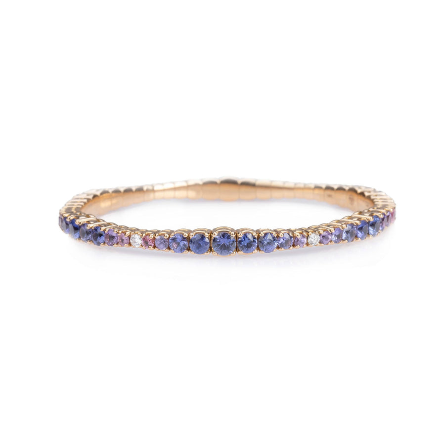bracelet Stretch & Stack Diamond, Purple and Lavender Sapphire Ombre Tennis Bracelet