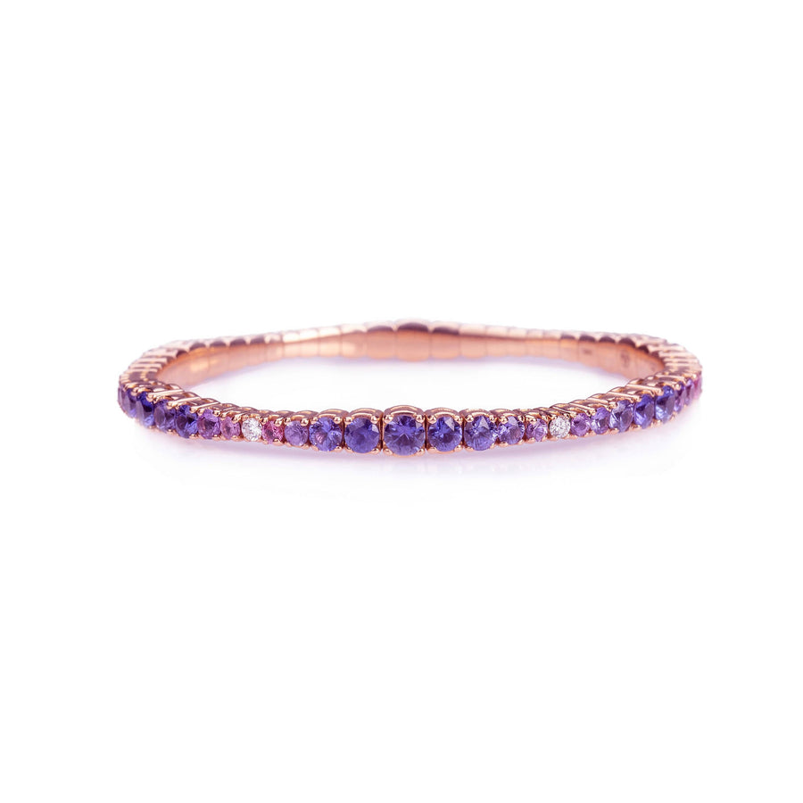 bracelet Stretch & Stack Diamond, Purple and Lavender Sapphire Ombre Tennis Bracelet