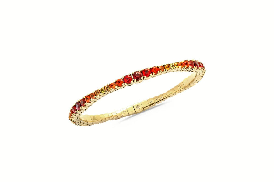 bracelet Stretch & Stack Ruby, Orange & Yellow Sapphire Ombre Tennis Bracelet