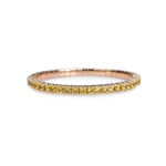 Bracelet XS:  45mm / Rose Gold / 8.55-10.83 Carats Orange Sapphires TW 18K Stretch & Stack Yellow Sapphire Tennis Bracelet, 8.55-18 Carats