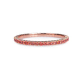 Bracelet XS:  45mm / Rose Gold / 8.55-10.83 Carats Orange Sapphires TW Stretch & Stack Orange Sapphire Tennis Bracelet, 8.55-18 Carats