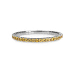 Bracelet XS:  45mm / White Gold / 8.55-10.83 Carats Orange Sapphires TW 18K Stretch & Stack Yellow Sapphire Tennis Bracelet, 8.55-18 Carats