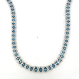 Bracelet Yellow Gold 18K Gold Aquamarine and Diamond Necklace