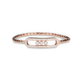 Bracelets 14K & 18K Gold and Micro-Pave Three Diamond Stretch Bracelet