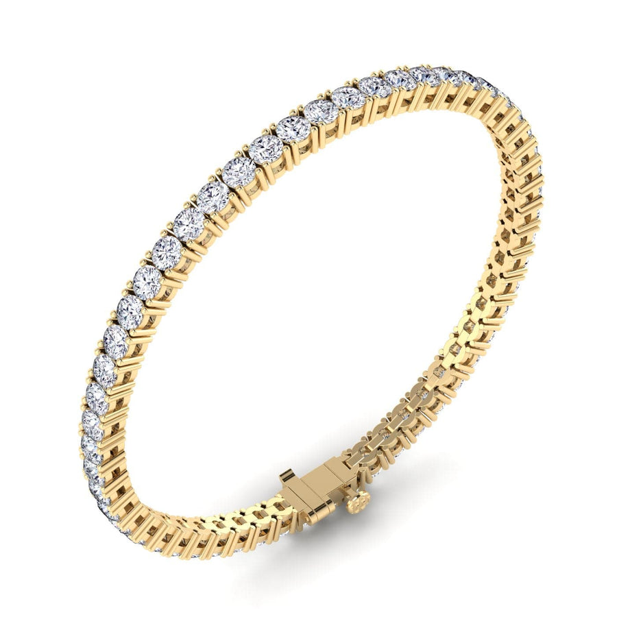 Bracelets 14K & 18K Gold Diamond Large Tennis Bracelet 4.8 ct, 4-prong setting, Lab Grown