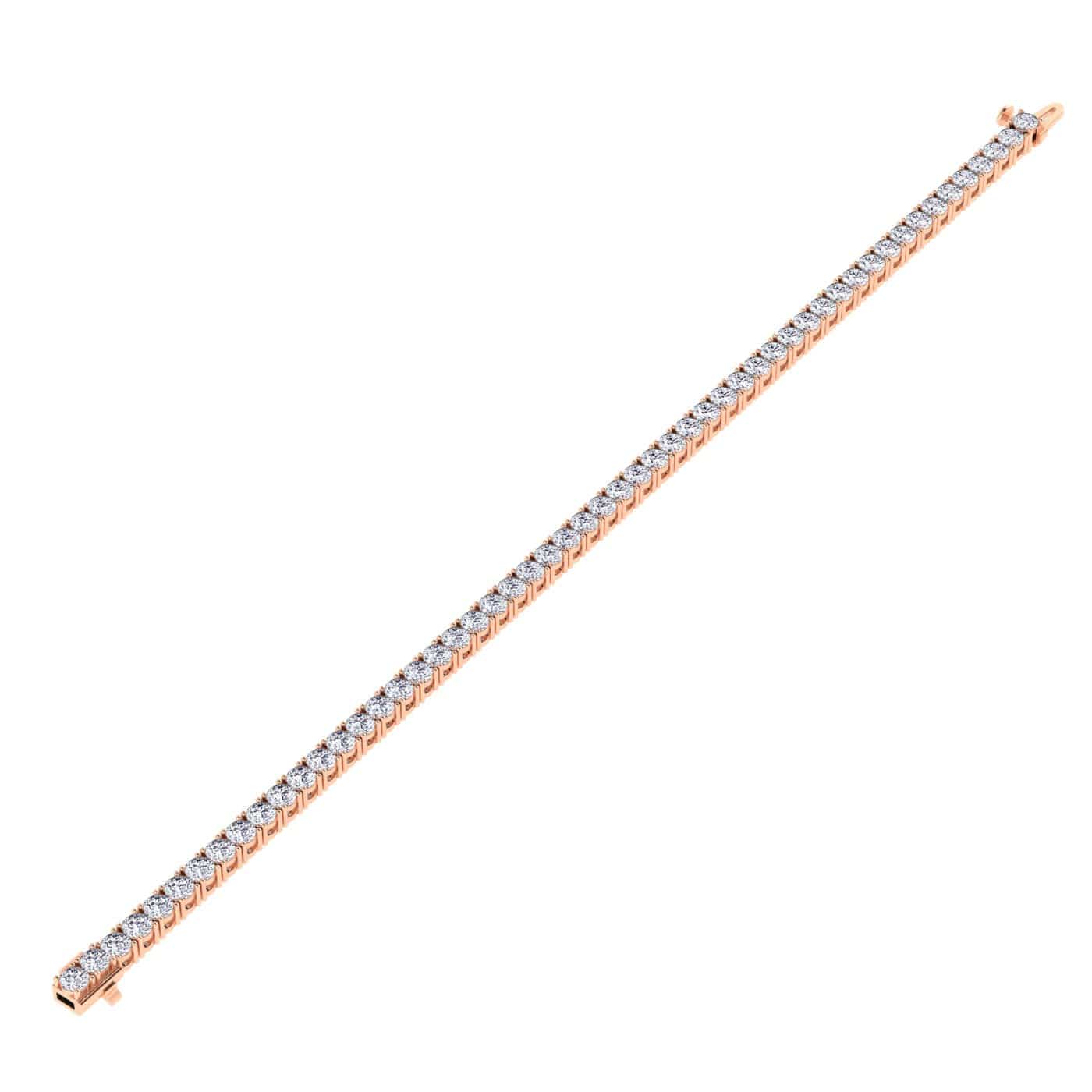 Bracelets 14K & 18K Gold Diamond Large Tennis Bracelet 4.8 ct, 4-prong setting, Lab Grown