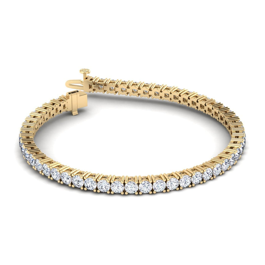 Bracelets 14K & 18K Gold Diamond Large Tennis Bracelet 6.95 ct & Up, 4-prong setting, Lab Grown