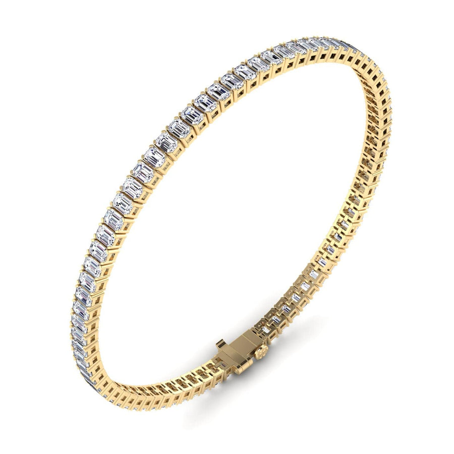 Bracelets 14K & 18K Gold Emerald Cut DiamondTennis Bracelet 6-7 ct, 4-prong setting, Lab Grown