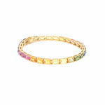 Bracelets 14K & 18K Gold Rainbow Tennis Bracelet, East West