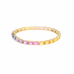 Bracelets 14K & 18K Gold Rainbow Tennis Bracelet, East West