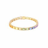 Bracelets 14K & 18K Gold Rainbow Tennis Bracelet, East West