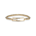 Bracelets 14K & 18K Three Diamond Ball Stretch Bracelet