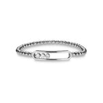 Bracelets 14K & 18K Three Diamond Ball Stretch Bracelet