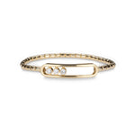 Bracelets 14K & 18K Three Diamond Stretch Bracelet