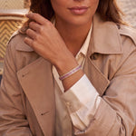 Bracelets 14K and 18K Gold Stretch Double Pink Sapphire And Diamond Tennis Bracelet