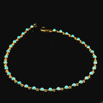 Bracelets 14K Gold Bezel Set Turquoise Tennis Bracelet