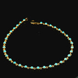 Bracelets 14K Gold Bezel Set Turquoise Tennis Bracelet