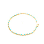 Bracelets 14K Gold Bezel Set Turquoise Tennis Bracelet