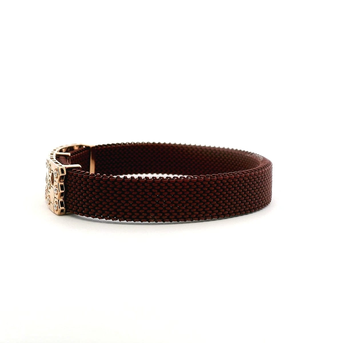 Bracelets 14K Gold Honeycomb Stretch Material Diamond Bracelet copy