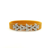 Bracelets 14K gold Material Flower Pave Diamond Bracelet