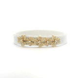 Bracelets 14K Gold Material Flower Pave Diamond Bracelet, Full Pave
