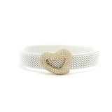 Bracelets 14K Gold Material Heart Pave Diamond Bracelet