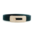 Bracelets 14K Gold Material Stretch Sliding Pave Bar Diamond Bracelet