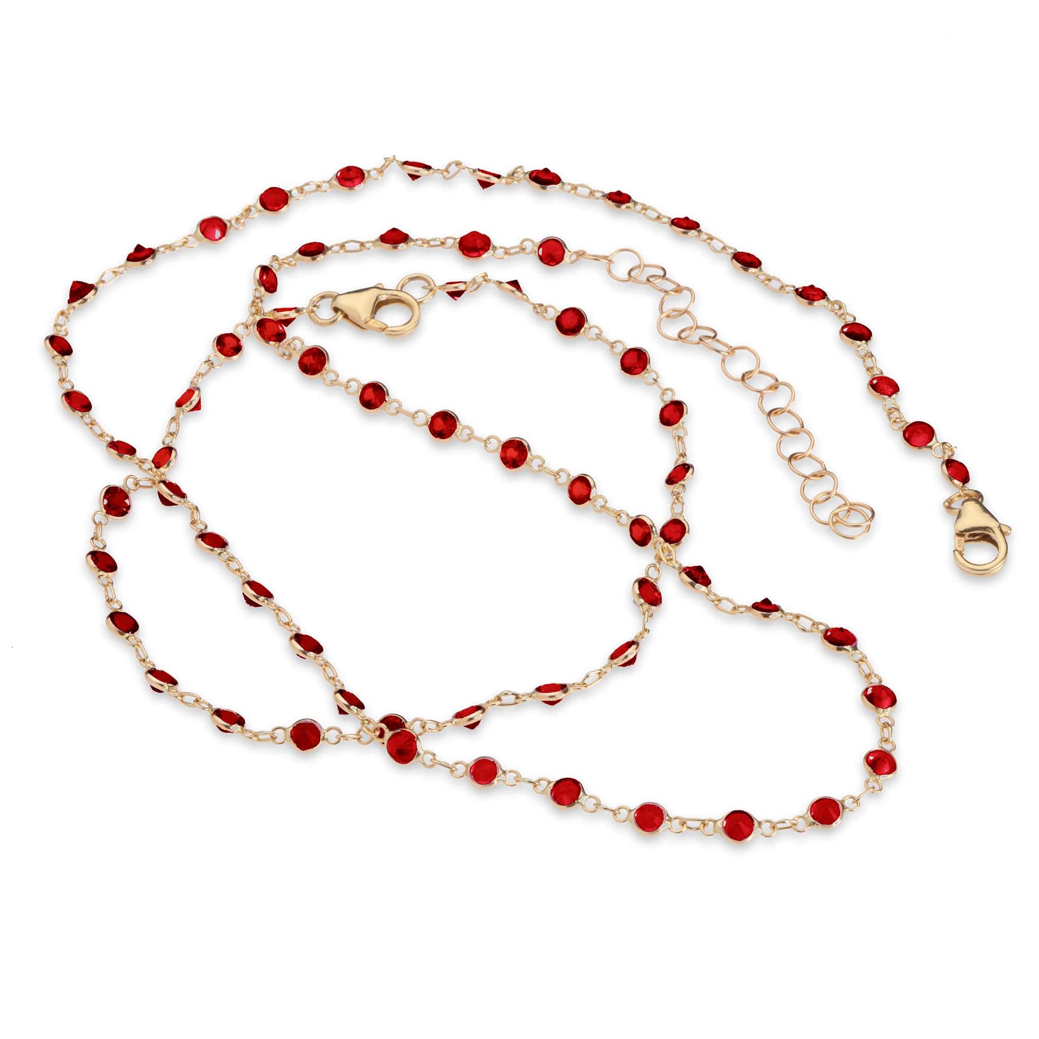 Bracelets 14K Gold Ruby Strand Bracelet