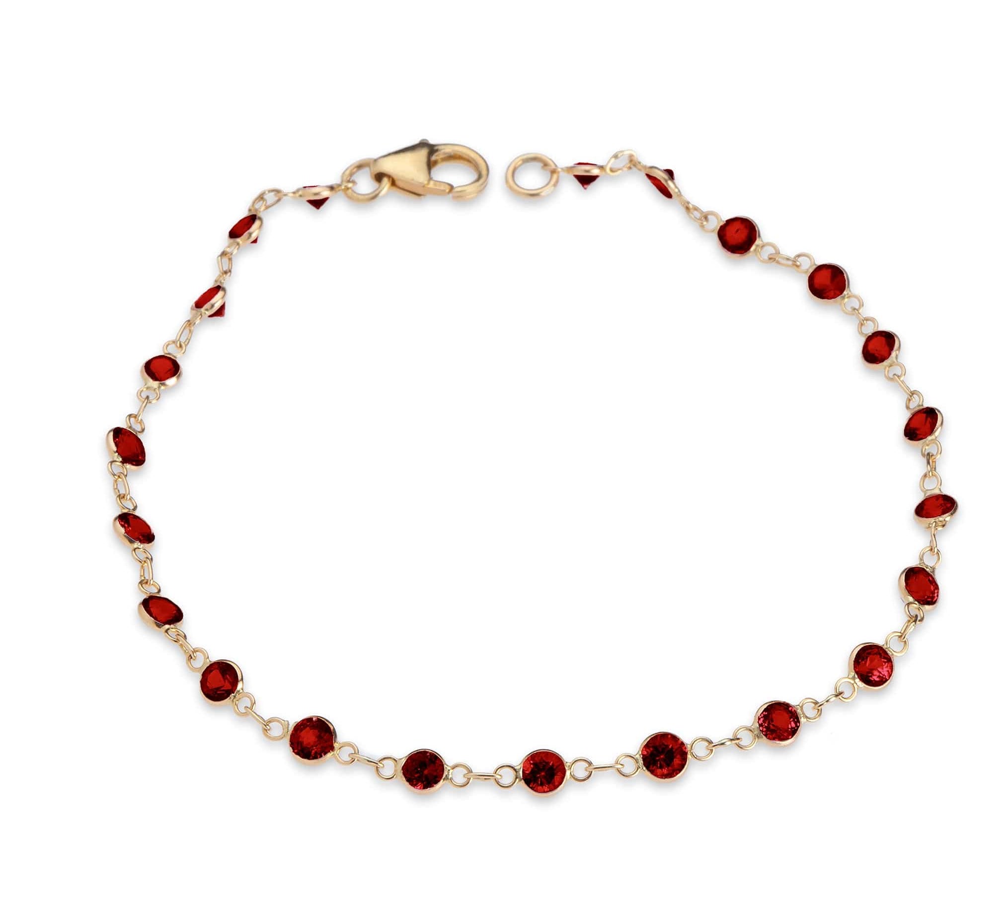 Bracelets 14K Gold Ruby Strand Bracelet