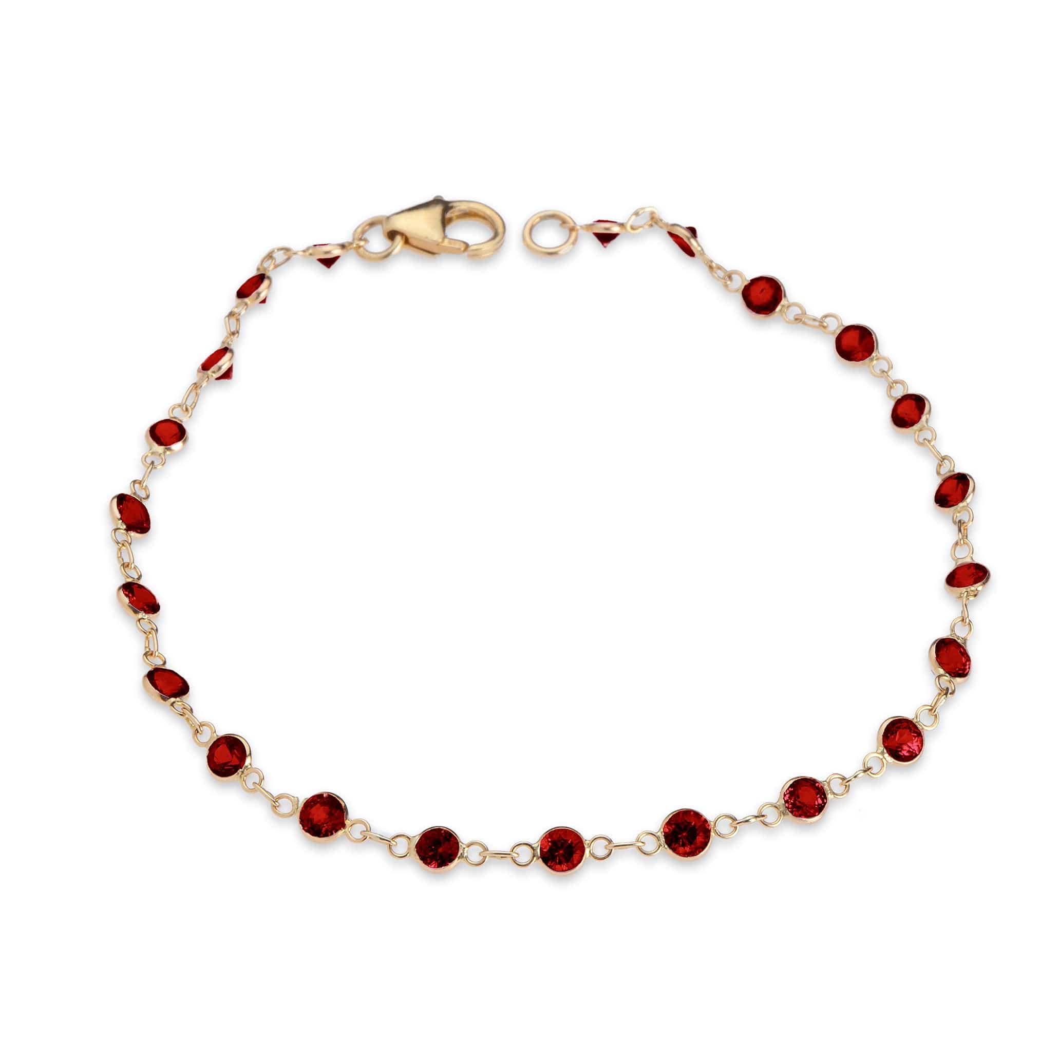 Bracelets 14K Gold Ruby Strand Bracelet