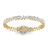 Bracelets 14K or 18K Gold and Multi-Shape Diamond 14.1 ct Tennis Bracelet, Lab Grown