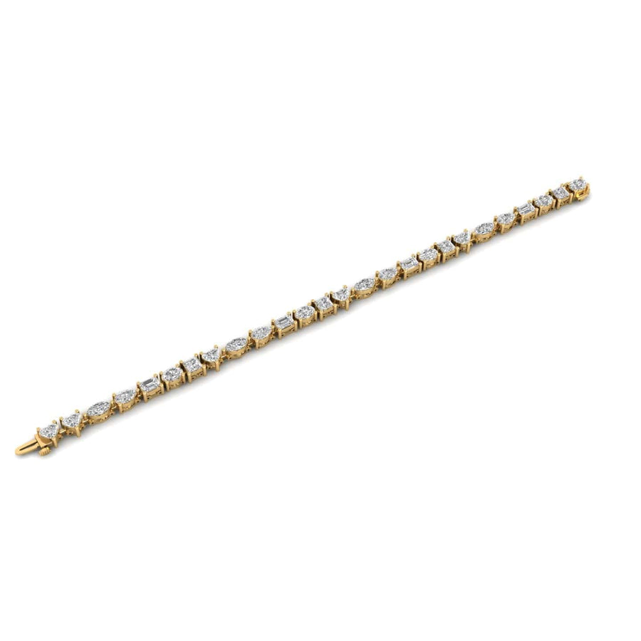 Bracelets 14K or 18K Gold and multi-shape Diamond 8.1 ct Tennis Bracelet Lab Grown