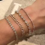 Bracelets 14K or 18K Gold and multi-shape Diamond 8.1 ct Tennis Bracelet Lab Grown