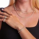 Bracelets 14K or 18K Gold Diamond Mini Tennis Bracelet 1.4 ct 4-prong setting, Lab Grown