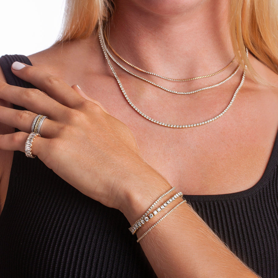 14K Gold 4 carat Diamond Tennis Bracelet HI SI – Jewelry by Artwark