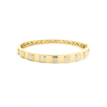 Bracelets 14K or 18K Gold Emerald Cut Diamond Bangle Bracelet 2.77 ct, Lab Grown