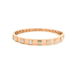 Bracelets 14K or 18K Gold Emerald Cut Diamond Bangle Bracelet 2.77 ct, Lab Grown