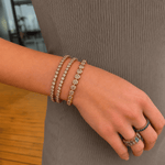 Bracelets 18K Gold And Desert Diamond Bezel Set Stretch Bracelet