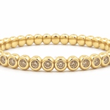 Bracelets 18K Gold And Desert Diamond Bezel Set Stretch Bracelet
