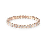 Bracelets 18K Gold And White Diamond Bezel Set Stretch Bracelet