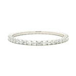 Bracelets 18K Gold East West Stretch Emerald Cut Diamond Tennis Bracelet, 8.0 Carats
