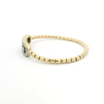 Bracelets 18K Gold Micro-Pave diamond with Initial and Two Diamond Stretch Bracelet