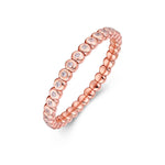 Bracelets 18K Gold Over Ceramic and Diamond Bezel Stretch Tennis Bracelet