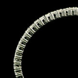 Bracelets 18K Gold Stretch Emerald Cut Diamond Tennis Bracelet, 4-prong, Lab Grown