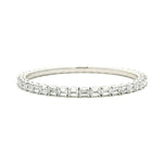 Bracelets 18K Gold Stretch Emerald Cut Diamond Tennis Bracelet, 8.0 Carats, Lab Grown