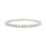 Bracelets 18K Gold Stretch Emerald Cut Diamond Tennis Bracelet, 8.0 Carats, Lab Grown